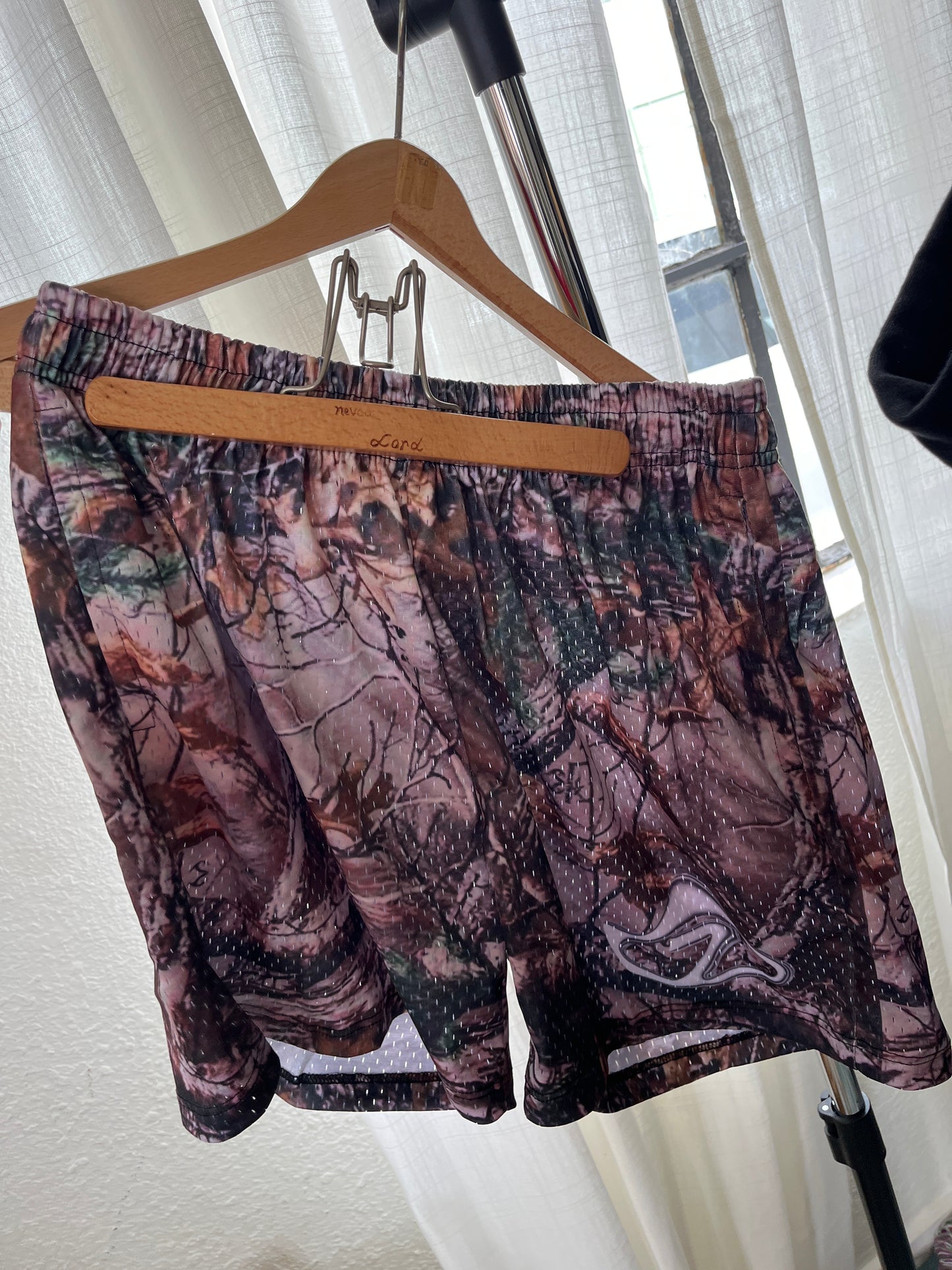 7 Logo Camo Mesh Shorts