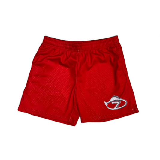 7 LOGO MESH SHORTS CHILI RED